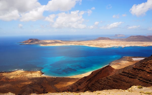 View of Graciosa island from Lanzarote