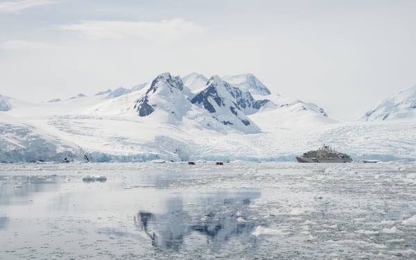 Silversea's Silver Endeavour in Cierva Cove Antarctica