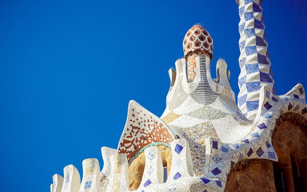 Gingerbread house in Park Guell, Barcelona