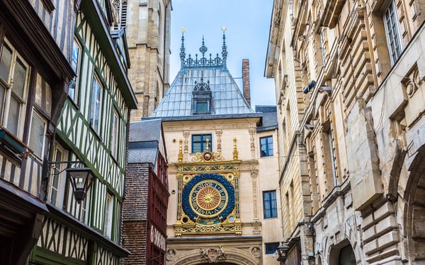 Rue du Gros Horloge, Rouen, France
