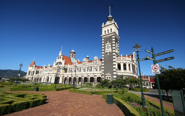 Dunedin railway station, New Zealand
