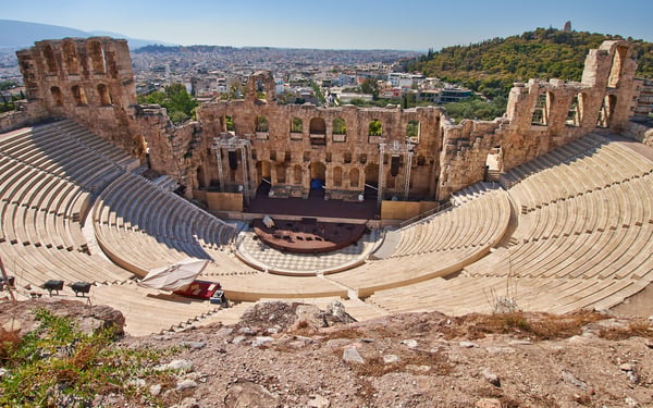 Ancient theatre under the Acropolis, Athens