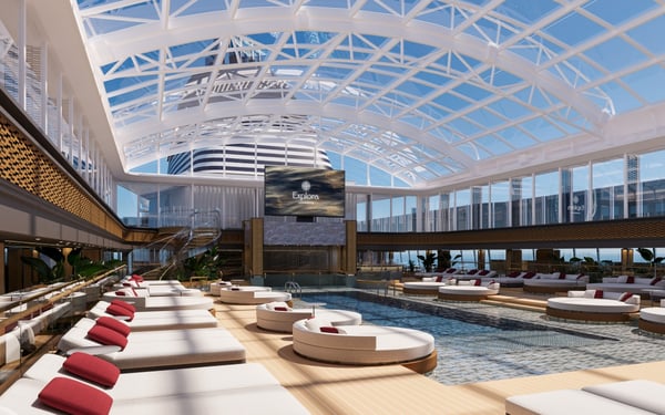 Rendering of Conservatory Pool on board Explora III