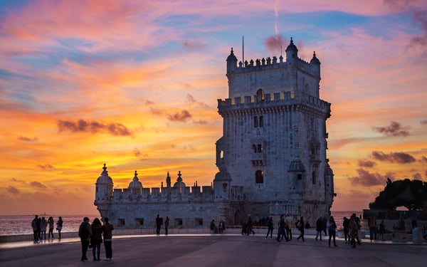 Sunset over Torre de Belem, Lisbon