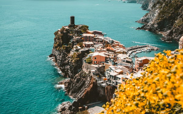 cinque Terre on a clifftop in Italy