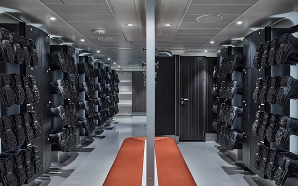 Mud Room on board Silver Endeavour