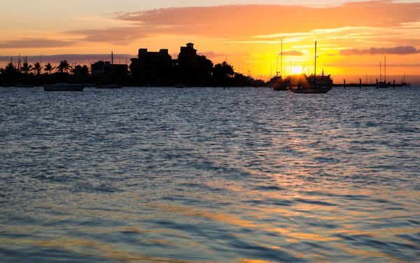 Sunset over La Paz, Mexico