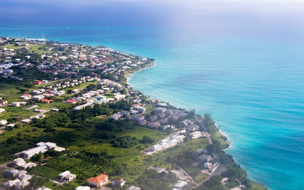Aerial view of Barbados