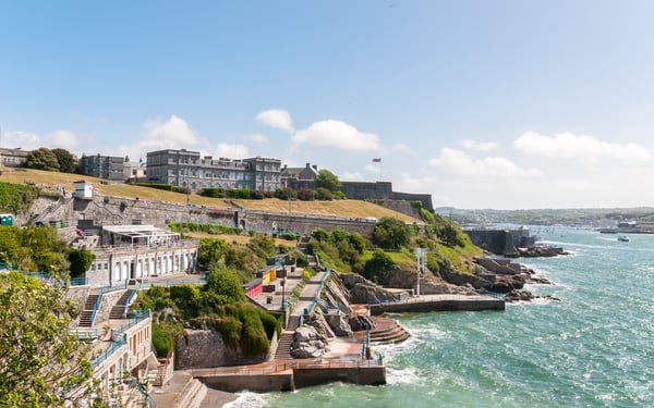 Terraces and Citadel in Plymouth, UK