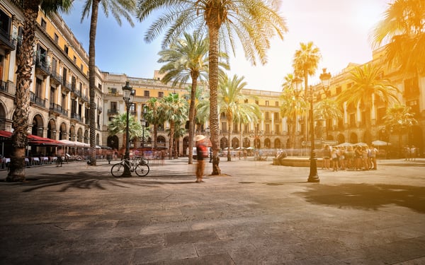 Placa Reial, Barcelona, Spain