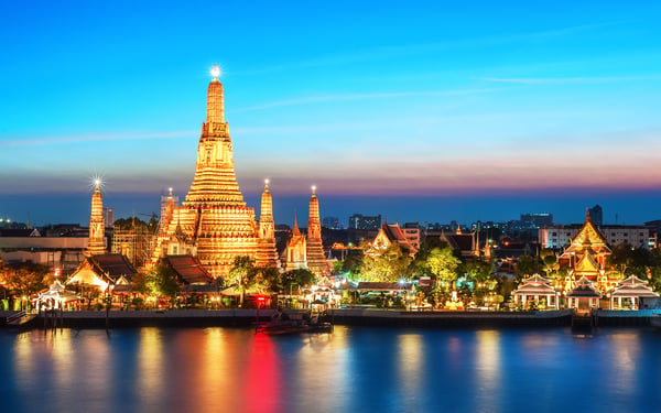 Wat Arun temple at night, Bangkok