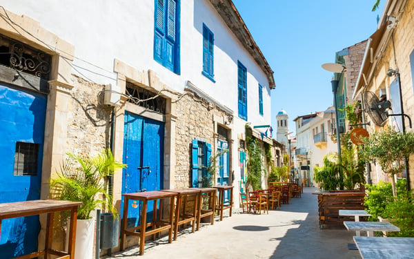 Old street in Limassol, Cyprus