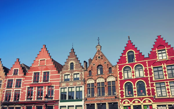 Buildings in the Market Square, Bruges
