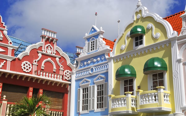 Dutch architecture in Oranjestad, Aruba