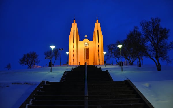 Akureyrarkirkja church, Akureyri, Iceland
