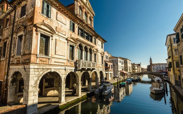 Canal in the old town of Chioggia, Italy