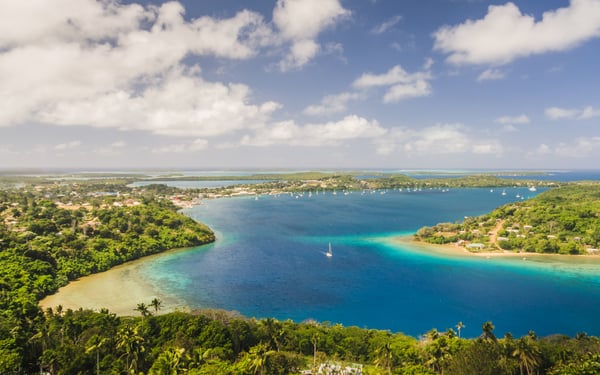 Aerial view of Tonga