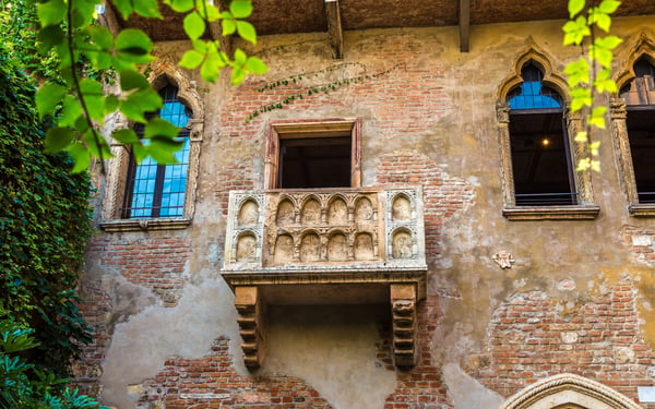 Juliet's balcony in Verona, Italy