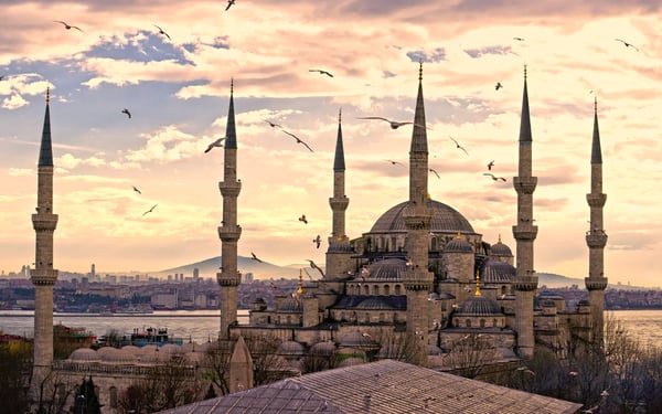 Sunset over the Blue Mosque, Istanbul