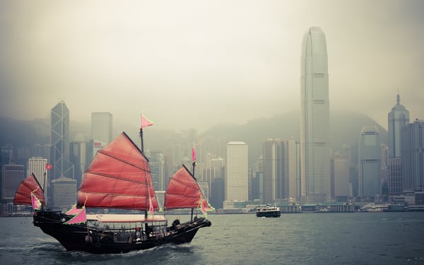 Traditional boat in Hong Kong
