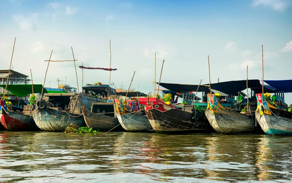 Cai Be floating market, Vietnam
