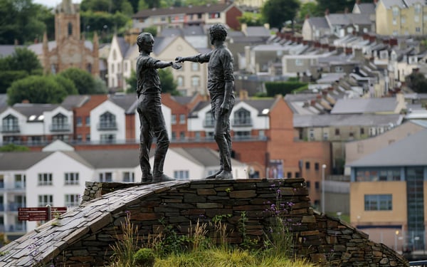 Hands Across the Divide peace statue in Derry (Londonderry), Northern Ireland