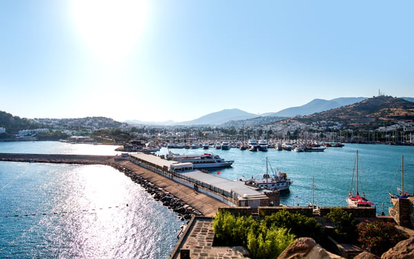 Boats in port of Bodrum, Turkey