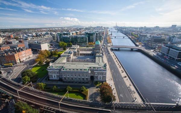 Aerial view of Dublin