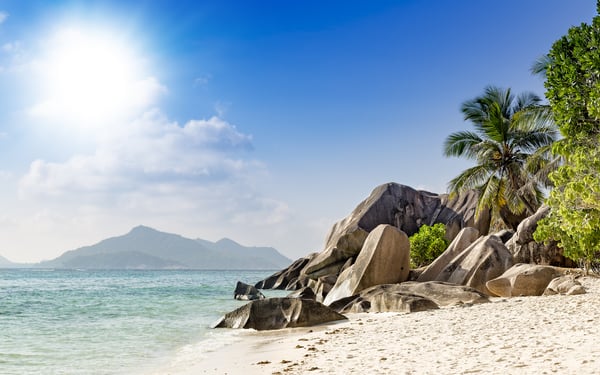 Beach on La Digue, Seychelles