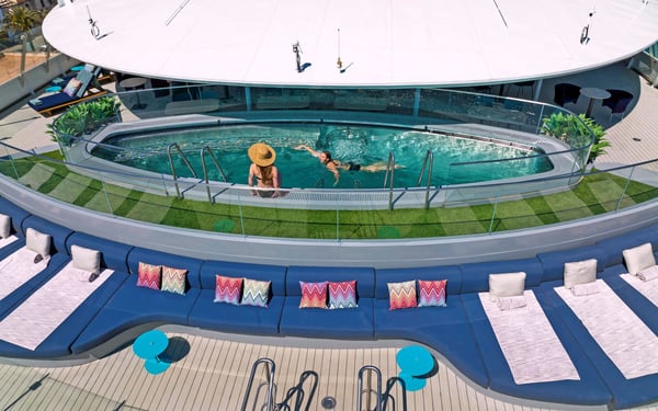 Vitality Pool on the Sky Deck of Scenic Eclipse II