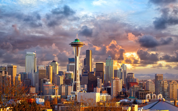 Sunset over Seattle