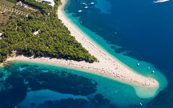 Zlatni Rat beach on Brac island, Croatia