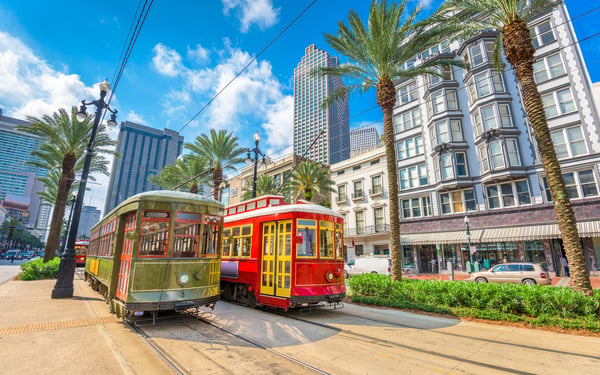 Street cars in New Orleans