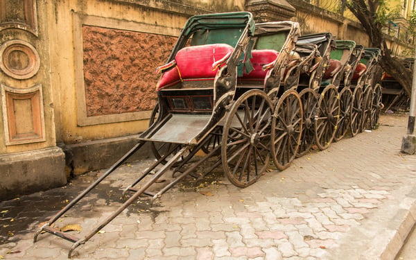 Rickshaws in Kolkata, India