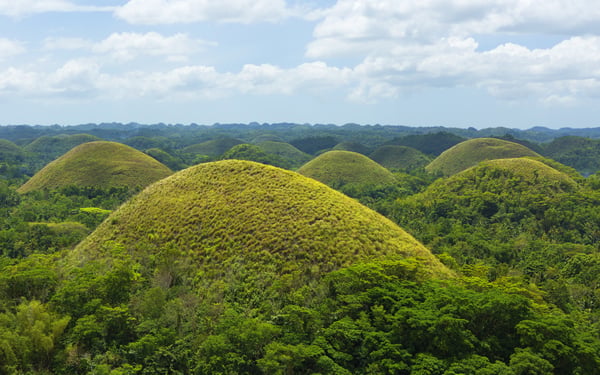Chocolate Hills on Bohol island, the Philippines