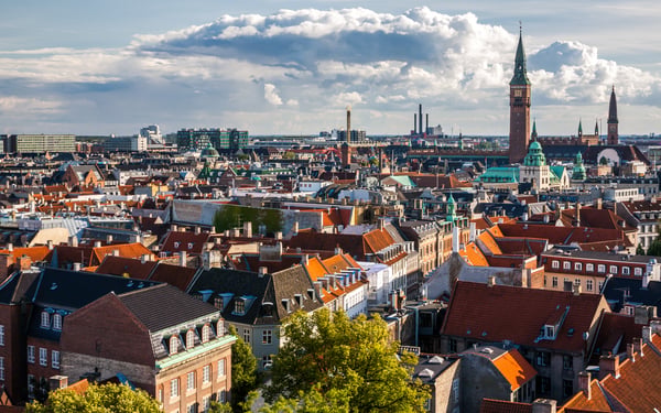 Copenhagen city skyline