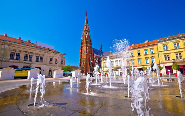 Main square in Osijek, Croatia
