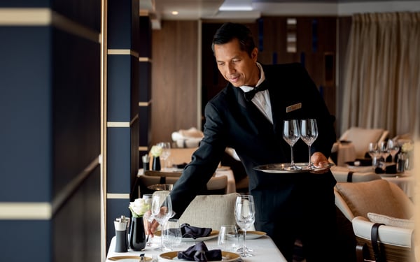 Open seating dining on Regent - read our guide to luxury cruise ship terminology if you're not sure what that means!