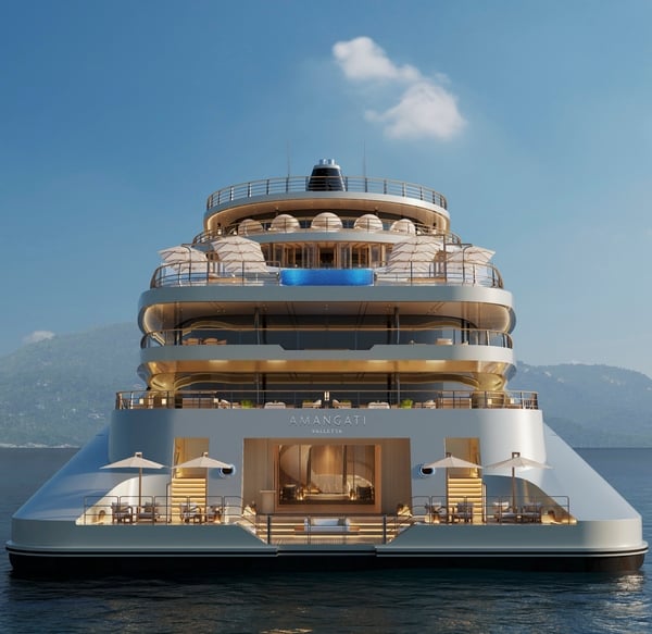 Aman at sea, Amangati, rear view