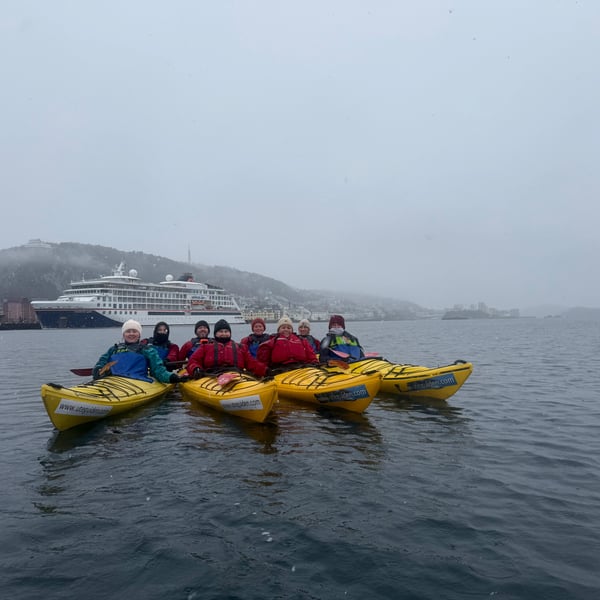 kayaking in Alesund from Hapag-Lloyd Cruises' Hanseatic Spirit in the Arctic