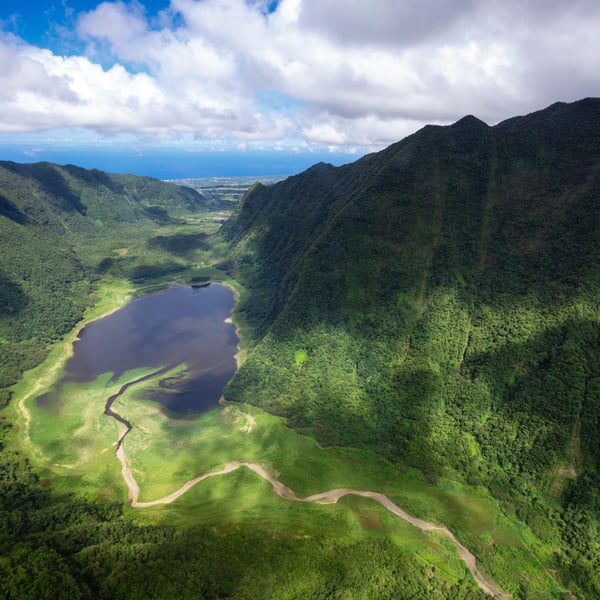 lake on reunion island in Mauritius