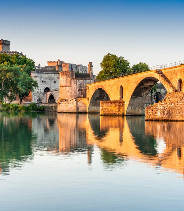 Avignon Bridge and the Popes Palace