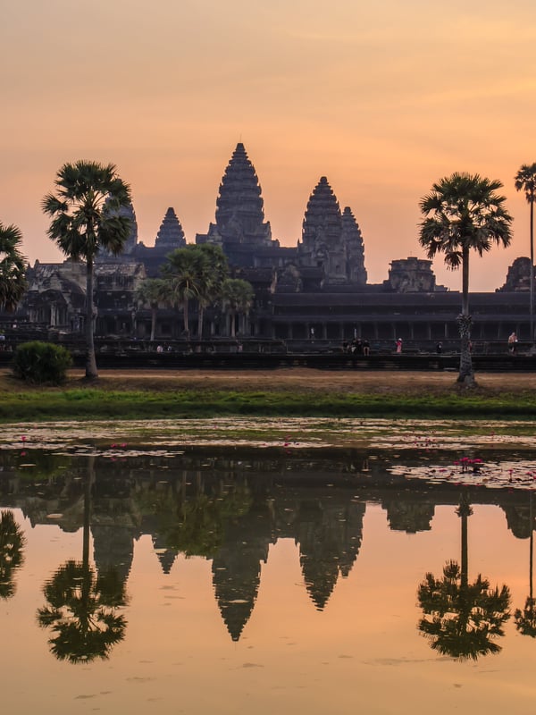 Sunrise over Angkor Wat temple in Siem Reap, Cambodia