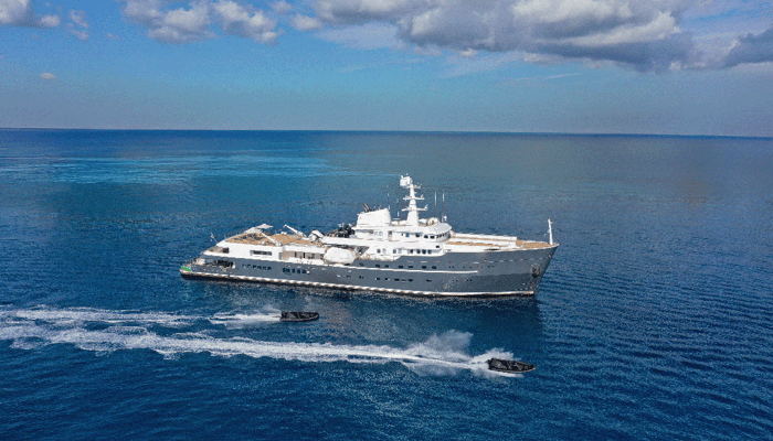 Aqua Expeditions' ship Aqua Lares in the Seychelles