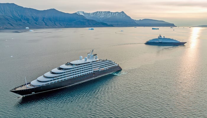 Scenic Eclipse I and II in Disko Bay Greenland