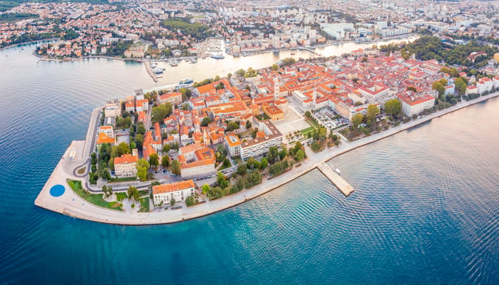 Aerial view of Zadar, Croatia