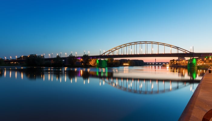 John Frost Bridge in Arnhem, Netherlands