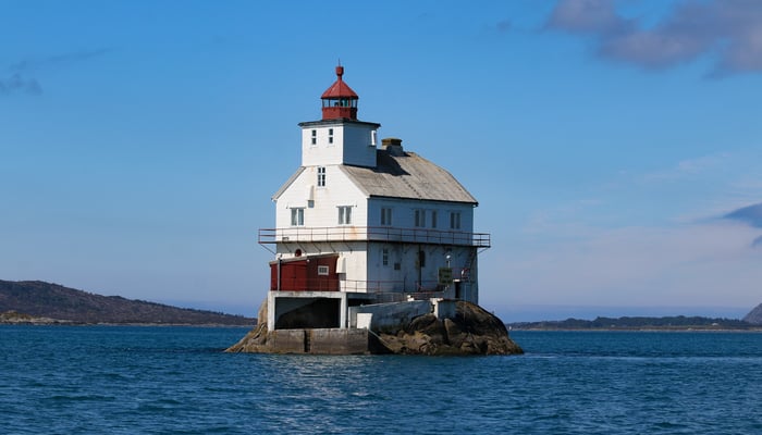 Stabben lighthouse near Floro, Norway