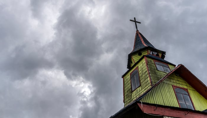 Quemchi church, Chiloe Island, Chile