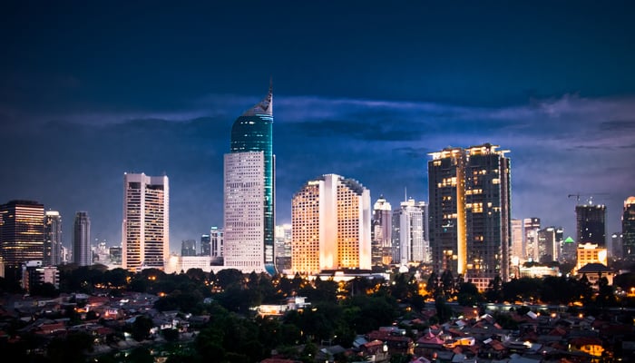 Jakarta, Indonesia by night
